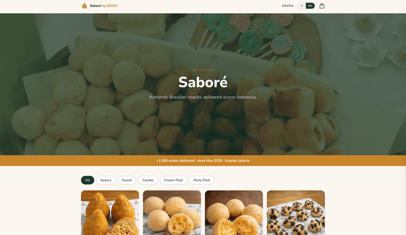 Saboré — sistema de delivery